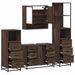 Ensemble de meubles de salle de bain 4 pcs chêne marron - Photo n°6