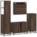 Ensemble de meubles de salle de bain 4 pcs chêne marron - Photo n°8