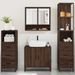 Ensemble de meubles de salle de bain 4 pcs chêne marron - Photo n°3