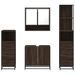 Ensemble de meubles de salle de bain 4 pcs chêne marron - Photo n°5