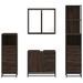 Ensemble de meubles de salle de bain 4 pcs chêne marron - Photo n°5