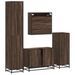 Ensemble de meubles de salle de bain 4 pcs chêne marron - Photo n°8