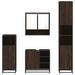 Ensemble de meubles de salle de bain 4 pcs chêne marron - Photo n°5