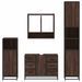 Ensemble de meubles de salle de bain 4 pcs chêne marron - Photo n°5