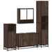 Ensemble de meubles de salle de bain 4 pcs chêne marron - Photo n°2