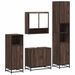 Ensemble de meubles de salle de bain 4 pcs chêne marron - Photo n°2