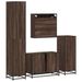 Ensemble de meubles de salle de bain 4 pcs chêne marron - Photo n°8