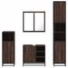 Ensemble de meubles de salle de bain 4 pcs chêne marron - Photo n°5