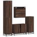 Ensemble de meubles de salle de bain 4 pcs chêne marron - Photo n°8