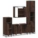 Ensemble de meubles de salle de bain 4 pcs chêne marron - Photo n°6