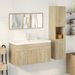 Ensemble de meubles de salle de bain 4 pcs chêne sonoma - Photo n°3