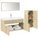 Ensemble de meubles de salle de bain 4 pcs chêne sonoma - Photo n°1