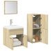 Ensemble de meubles de salle de bain 4 pcs chêne sonoma - Photo n°1