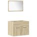 Ensemble de meubles de salle de bain 4 pcs chêne sonoma - Photo n°4