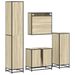 Ensemble de meubles de salle de bain 4 pcs chêne sonoma - Photo n°8