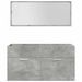 Ensemble de meubles de salle de bain 4 pcs gris béton - Photo n°6