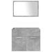 Ensemble de meubles de salle de bain 4 pcs gris béton - Photo n°6