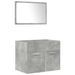 Ensemble de meubles de salle de bain 4 pcs gris béton - Photo n°7