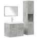 Ensemble de meubles de salle de bain 4 pcs gris béton - Photo n°1