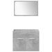 Ensemble de meubles de salle de bain 4 pcs gris béton - Photo n°5