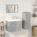 Ensemble de meubles de salle de bain 4 pcs gris béton - Photo n°3