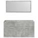 Ensemble de meubles de salle de bain 4 pcs gris béton - Photo n°4