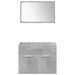 Ensemble de meubles de salle de bain 4 pcs gris béton - Photo n°5