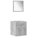 Ensemble de meubles de salle de bain 4 pcs gris béton - Photo n°4