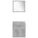 Ensemble de meubles de salle de bain 4 pcs gris béton - Photo n°5