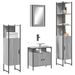 Ensemble de meubles de salle de bain 4 pcs Sonoma gris - Photo n°1