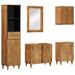 Ensemble de meubles de salle de bain 5 pcs bois manguier massif - Photo n°1