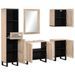 Ensemble de meubles de salle de bain 5 pcs bois manguier massif - Photo n°2