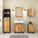 Ensemble de meubles de salle de bain 5 pcs bois massif d'acacia - Photo n°1