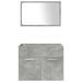 Ensemble de meubles de salle de bain 5 pcs gris béton - Photo n°6