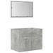 Ensemble de meubles de salle de bain 5 pcs gris béton - Photo n°6