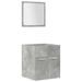 Ensemble de meubles de salle de bain 5 pcs gris béton - Photo n°7