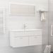 Ensemble de meubles de salle de bain Blanc brillant 19 - Photo n°1