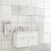 Ensemble de meubles de salle de bain Blanc brillant 51 - Photo n°1