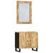 Ensemble de meubles salle de bain 2 pcs bois de manguier massif - Photo n°1