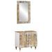 Ensemble de meubles salle de bain 2 pcs bois de manguier massif - Photo n°1