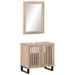 Ensemble de meubles salle de bain 2 pcs bois de manguier massif - Photo n°1