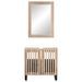 Ensemble de meubles salle de bain 2 pcs bois de manguier massif - Photo n°3