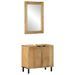 Ensemble de meubles salle de bain 2 pcs marron - Photo n°1