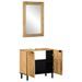 Ensemble de meubles salle de bain 2 pcs marron - Photo n°2