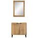 Ensemble de meubles salle de bain 2 pcs marron - Photo n°5