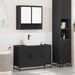 Ensemble de meubles salle de bain 2 pcs noir bois d'ingénierie - Photo n°3