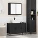 Ensemble de meubles salle de bain 2 pcs noir bois d'ingénierie - Photo n°3