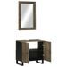 Ensemble de meubles salle de bain 2 pcs noir manguier massif - Photo n°4