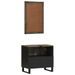 Ensemble de meubles salle de bain 2 pcs noir manguier massif - Photo n°6