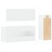 Ensemble de meubles salle de bain 3 pcs blanc bois d'ingénierie - Photo n°7